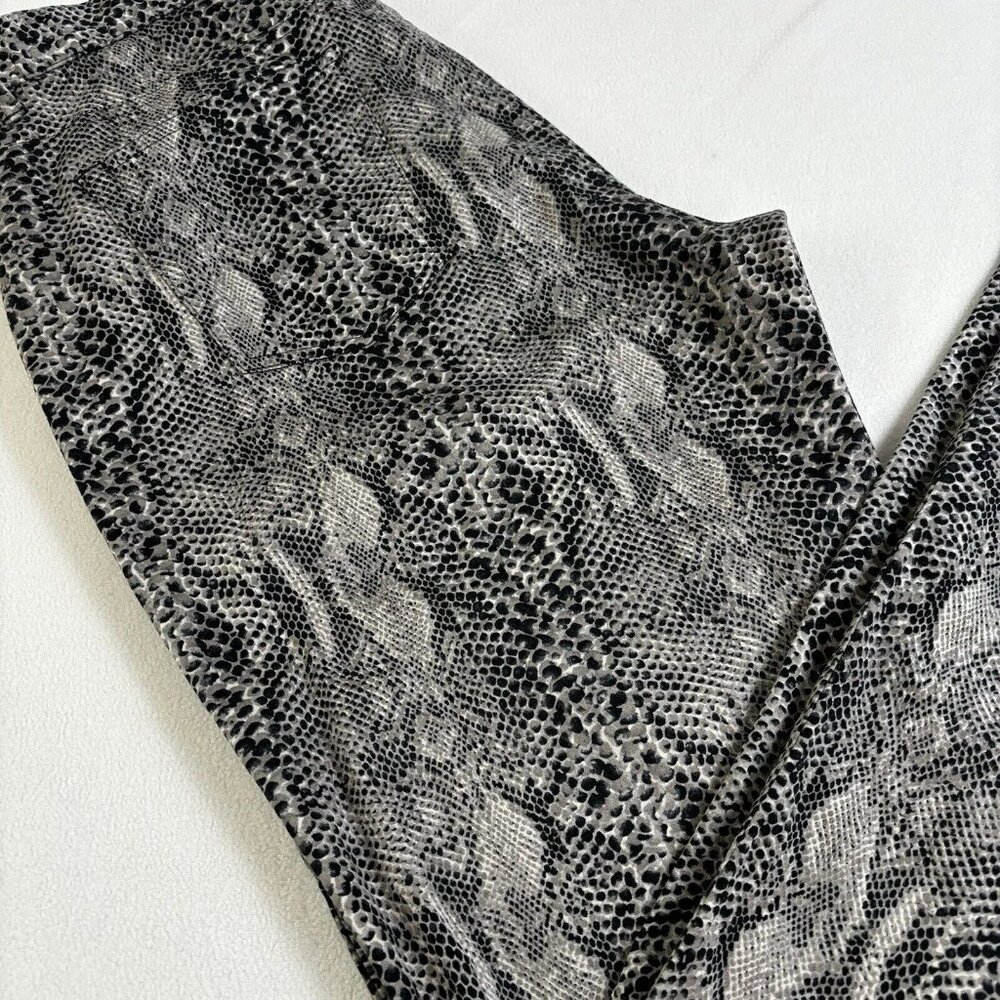 ETRO Milano Women’s Stretching Pants Snake Skin Print Size 44/8 M Made in Italy